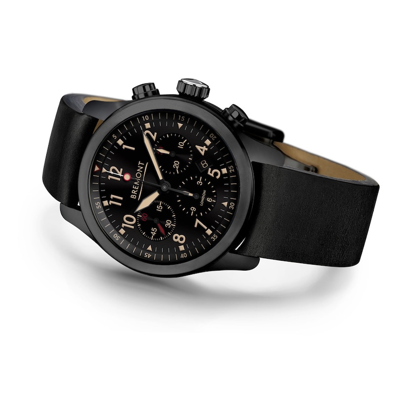 Bremont ALT1-P2-JET Men's Black Leather Strap Watch