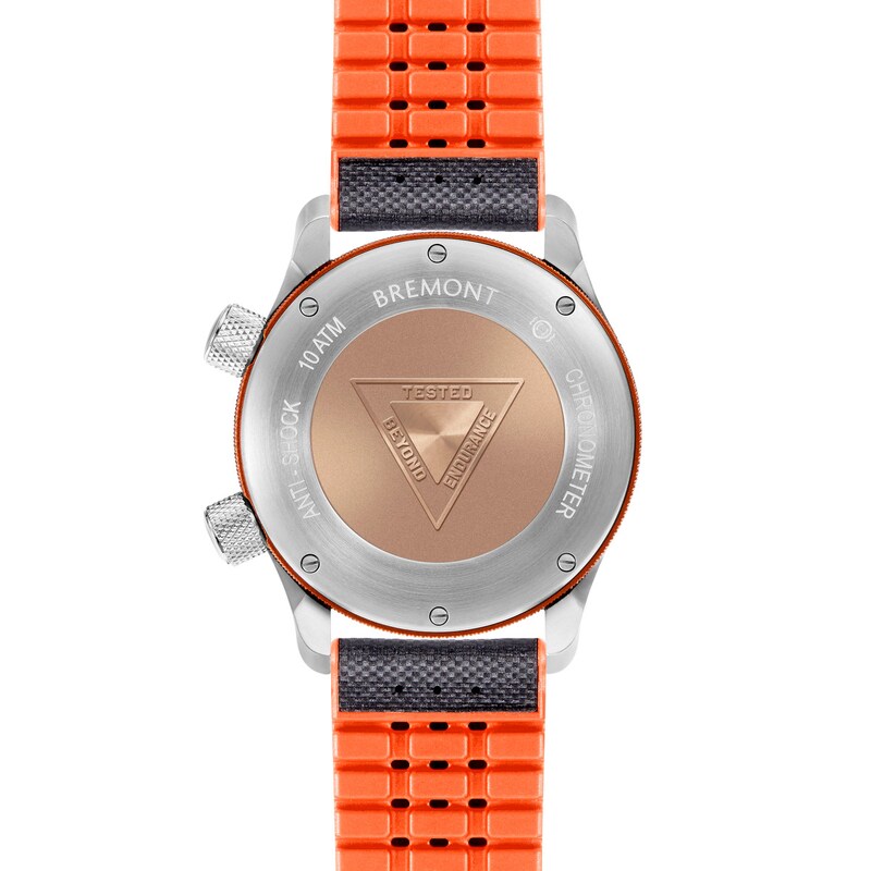 Bremont MBII-BL Men's Black & Orange Rubber Strap Watch