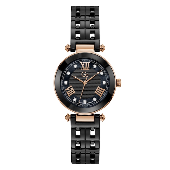Gc PrimeChic Ladies’ Black Ceramic Bracelet Watch