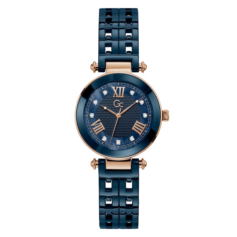 Gc PrimeChic Ladies' Blue Ceramic Bracelet Watch