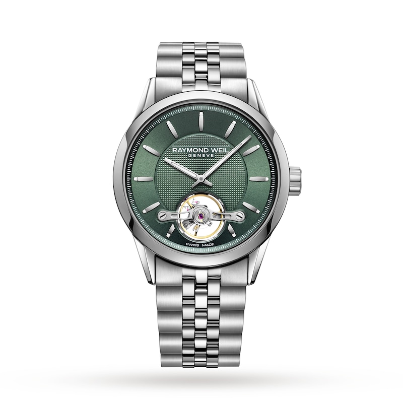 Raymond Weil Freelancer Green Dial & Stainless Steel Bracelet Watch