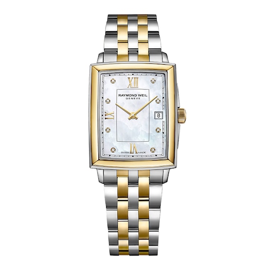 Raymond Weil Toccata Womens Diamond Two Tone Rectangle Brace