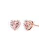 Thumbnail Image 0 of Michael Kors Brilliance Rose Gold Plated CZ Heart Earrings