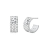 Thumbnail Image 0 of Michael Kors Silver Cubic Zirconia Wide Hoop Earrings