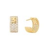 Thumbnail Image 1 of Michael Kors Yellow Gold Plated CZ Wide Hoop Earrings