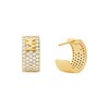 Thumbnail Image 1 of Michael Kors Yellow Gold Plated CZ Wide Hoop Earrings