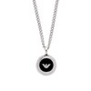 Thumbnail Image 1 of Emporio Armani Gianni Stainless Steel Onyx Disc Pendant