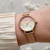 Thumbnail Image 3 of Olivia Burton Sparkle Butterfly Rose Gold Tone Mesh Watch
