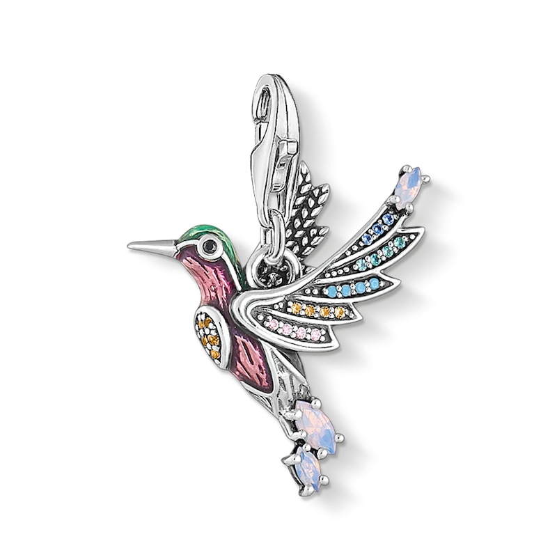 Thomas Sabo Charm Club Silver Stone Set Hummingbird Charm