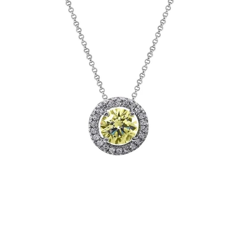 CARAT* LONDON Gwen Sterling Silver Yellow Stone Pendant