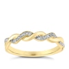 9ct Yellow Gold 0.10ct  Diamond Ring