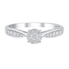 Thumbnail Image 1 of 9ct White Gold 0.25ct Total Diamond Halo Cluster Ring