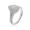 Thumbnail Image 1 of Vera Wang 18ct White Gold 0.95ct Total Diamond Pear Shaped Ring