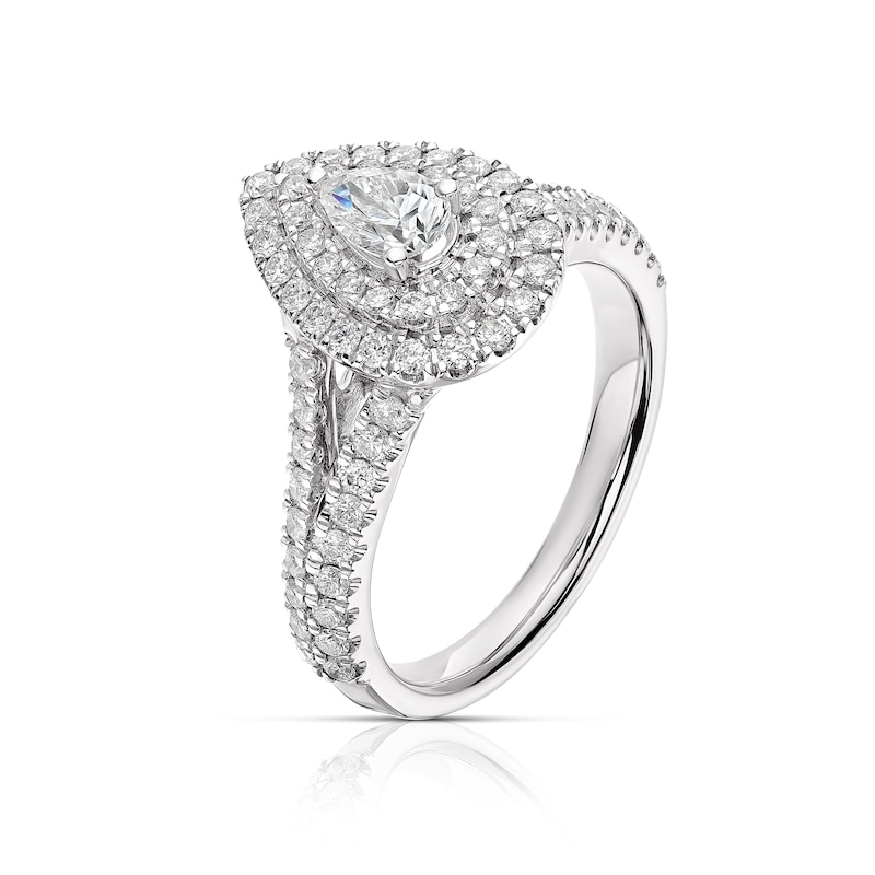Vera Wang 18ct White Gold 0.95ct Total Diamond Ring
