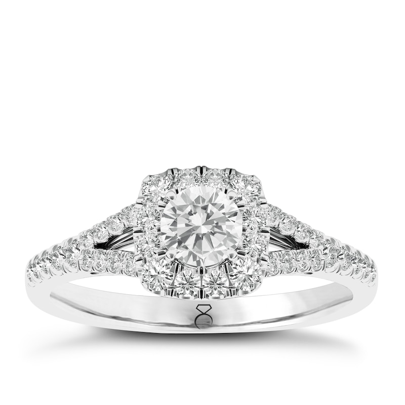 The Diamond Story 18ct White Gold 0.50ct Total Diamond Ring