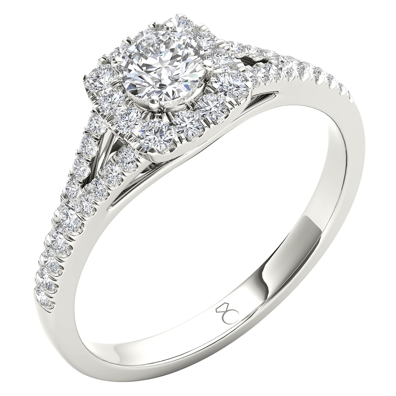 The Diamond Story 18ct White Gold 0.50ct Total Diamond Ring