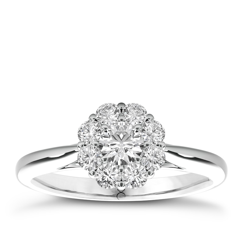 The Diamond Story 18ct White Gold 0.50ct Total Diamond Ring