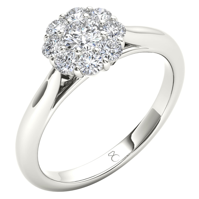 The Diamond Story 18ct White Gold 0.50ct Total Diamond Ring