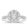 Thumbnail Image 0 of The Diamond Story 18ct White Gold 1ct Diamond Flower Ring