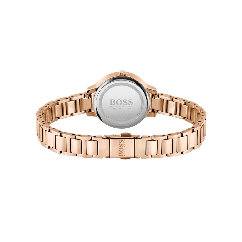 BOSS Gala Ladies' Crystal & Rose Gold-Tone Bracelet Watch