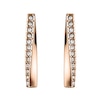 Thumbnail Image 1 of BOSS Rose Gold Tone Swarovski Crystal Bar Stud Earrings