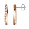 Thumbnail Image 2 of BOSS Rose Gold Tone Swarovski Crystal Bar Stud Earrings