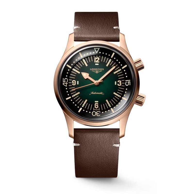 Longines Legend Diver Bronze Men's Brown Leather Strap Watch