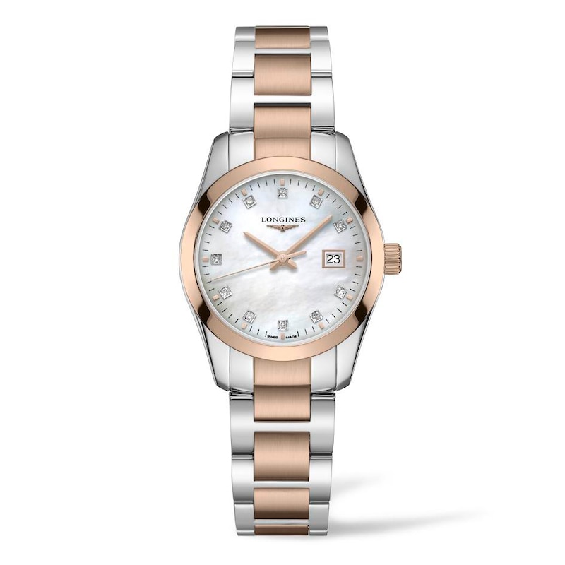 Longines Conquest Classic Ladies' Diamond Mother of Pearl Dial Watch