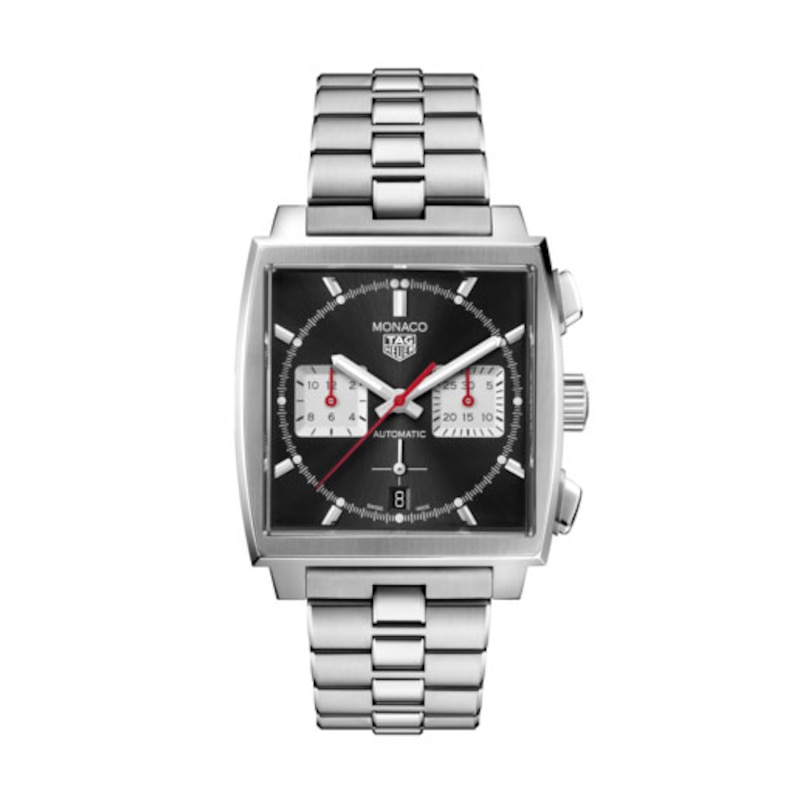 TAG Heuer Monaco Black Dial & Stainless Steel Bracelet Watch