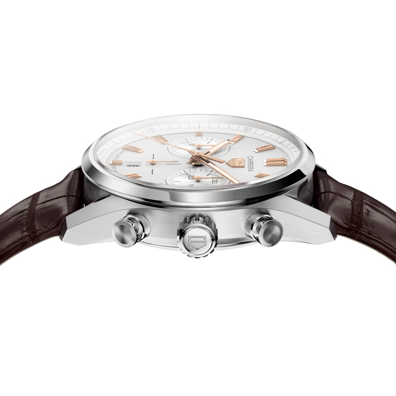 TAG Heuer Carrera Chronograph Brown Leather Strap Watch