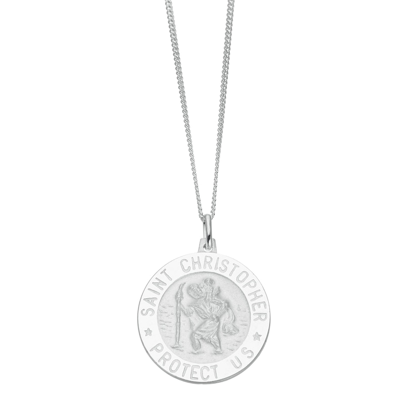 Sterling Silver Men's St Christopher Pendant