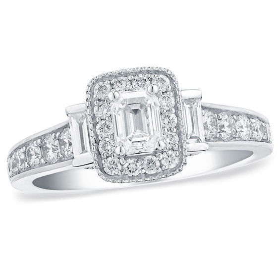 Vera Wang Platinum 0.95ct Total Diamond Engagement Ring