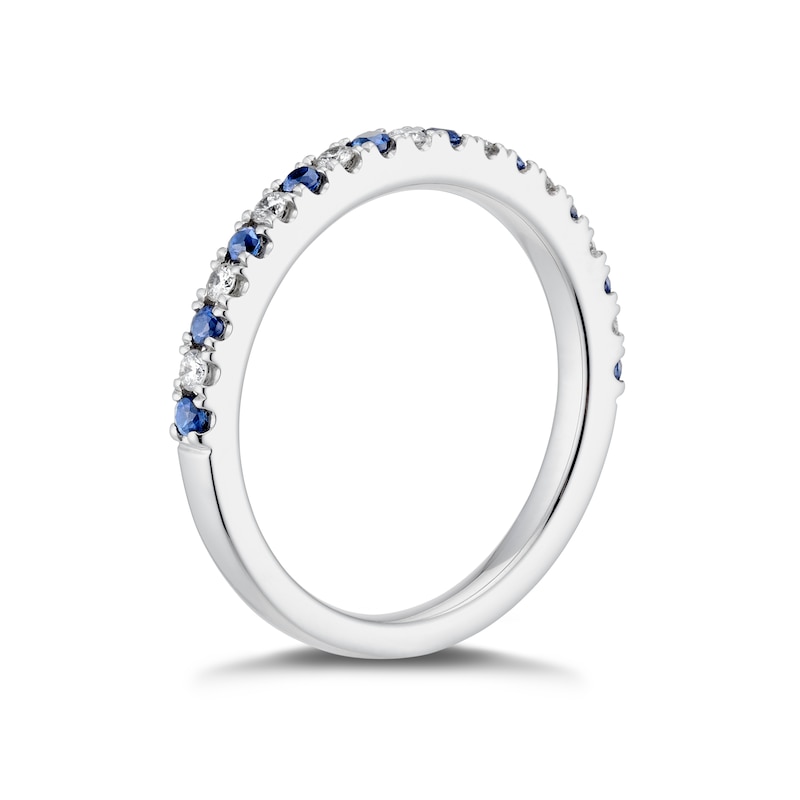 Vera Wang Platinum 0.12ct Total Diamond & Sapphire Ring