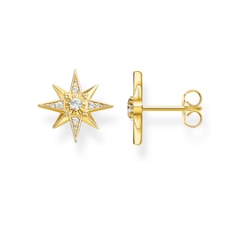 Thomas Sabo Gold Tone Sterling Silver Magic Star Stud Earrings