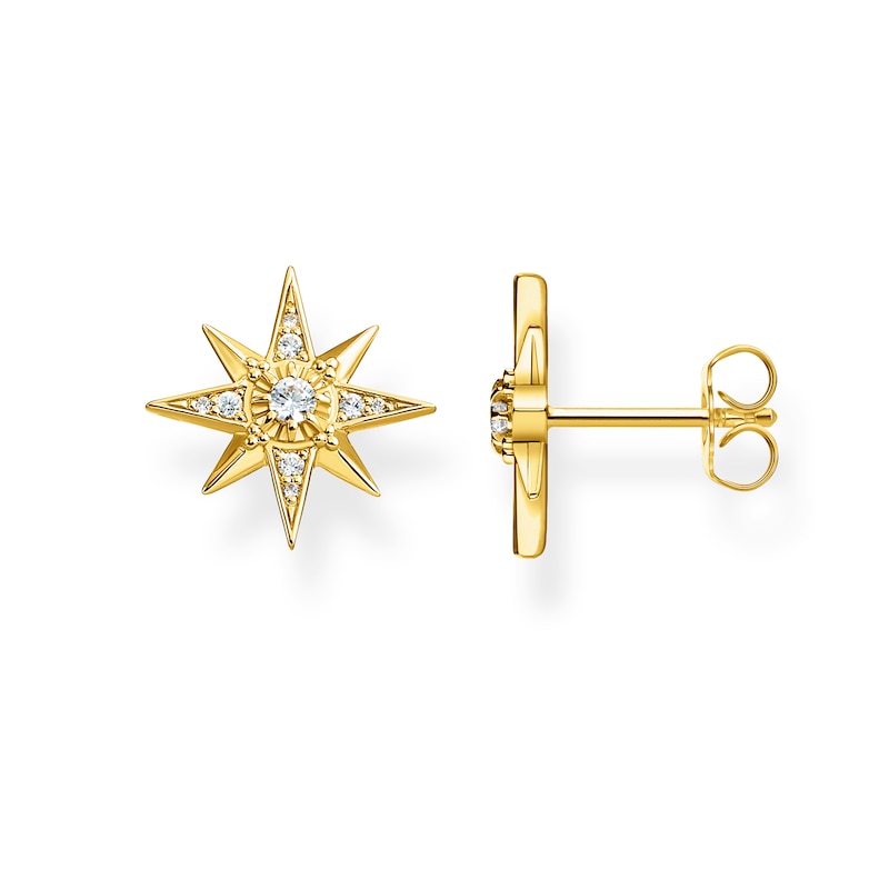 Thomas Sabo Gold-Tone Sterling Silver Magic Star Stud Earrings