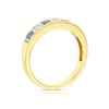 Thumbnail Image 2 of 18ct Gold Sapphire & 0.20ct Diamond Half-Eternity Ring