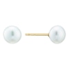 Thumbnail Image 0 of 9ct Gold Cultured Freshwater Pearl 7mm Button Stud Earrings