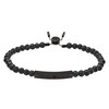 Thumbnail Image 0 of Emporio Armani Men's Raw Black Bead Bracelet