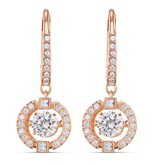 Swarovski Sparkling Dance Rose Gold Plated Crystal Earrings