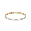 Thumbnail Image 0 of Swarovski Yellow Gold Plated 7 Inch Crystal Tennis Deluxe Bracelet