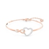 Thumbnail Image 0 of Swarovski Two-Tone 7 Inch Crystal Infinity Heart Bracelet