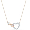 Thumbnail Image 0 of Swarovski Two-Tone Crystal Infinity Heart Necklace