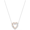 Thumbnail Image 0 of Swarovski Two-Tone Crystal Infinity Double Heart Necklace