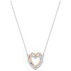 Thumbnail Image 0 of Swarovski Two-Tone Crystal Infinity Double Heart Necklace