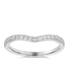 Thumbnail Image 0 of 9ct White Gold 0.15ct Claw Set Diamond Shaped Wedding Ring