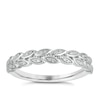 Thumbnail Image 0 of 9ct White Gold Diamond Leaf Wedding Ring