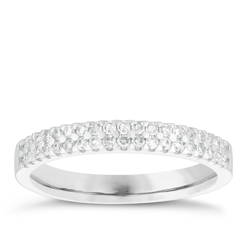 18ct White Gold & Diamond Thin Wedding Band – Blacoe Jewellers