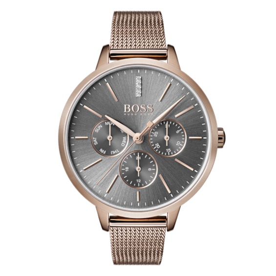 BOSS Symphony Ladies’ Rose Gold Tone Bracelet Watch