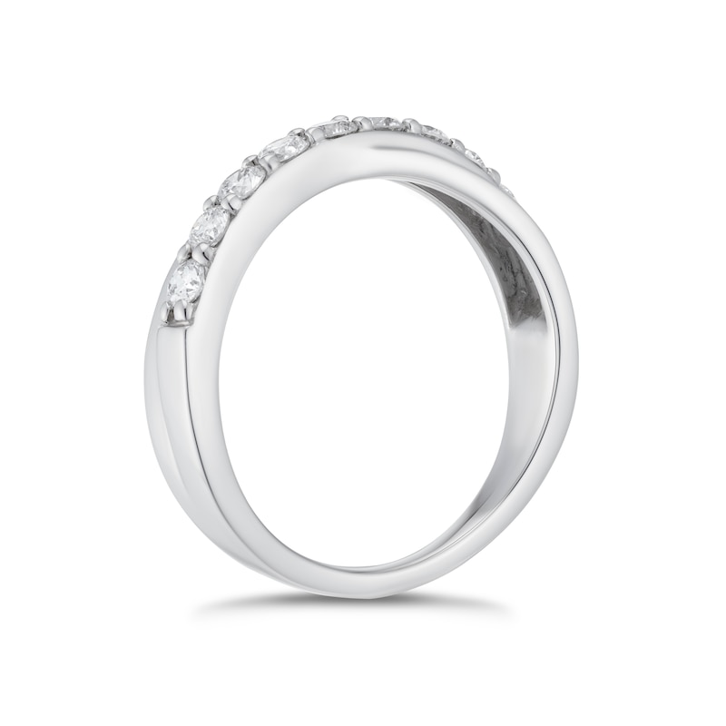 Platinum 0.50ct Diamond Crossover Eternity Ring