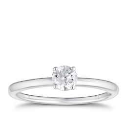 18ct White Gold 1/3ct Diamond Solitaire Ring
